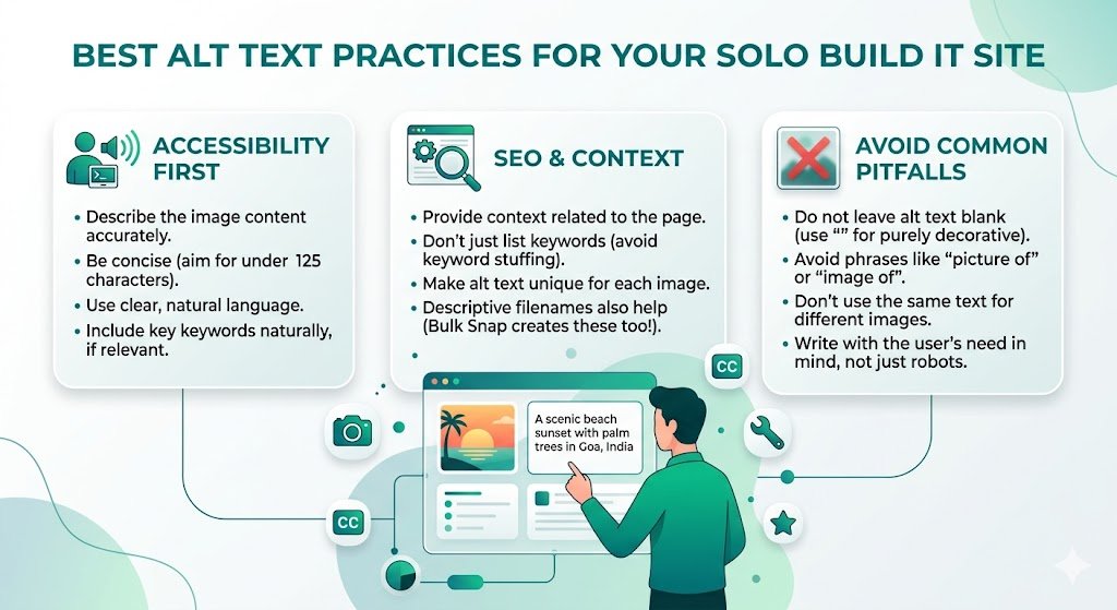 Best Alt Text Practices for Solo Build It Website