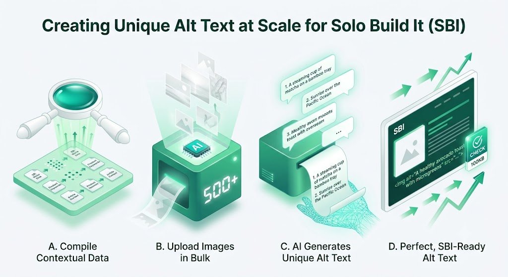Creating Unique Alt Text at Scale for Solo Build It