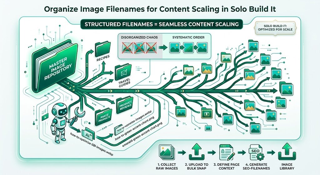 Organize Image Filenames for Content Scaling in Solo Build It