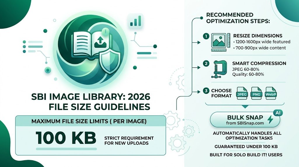 SBI Image Library File Size Requirements 2026